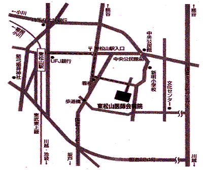 比企地区こども夜間救急センター 案内図