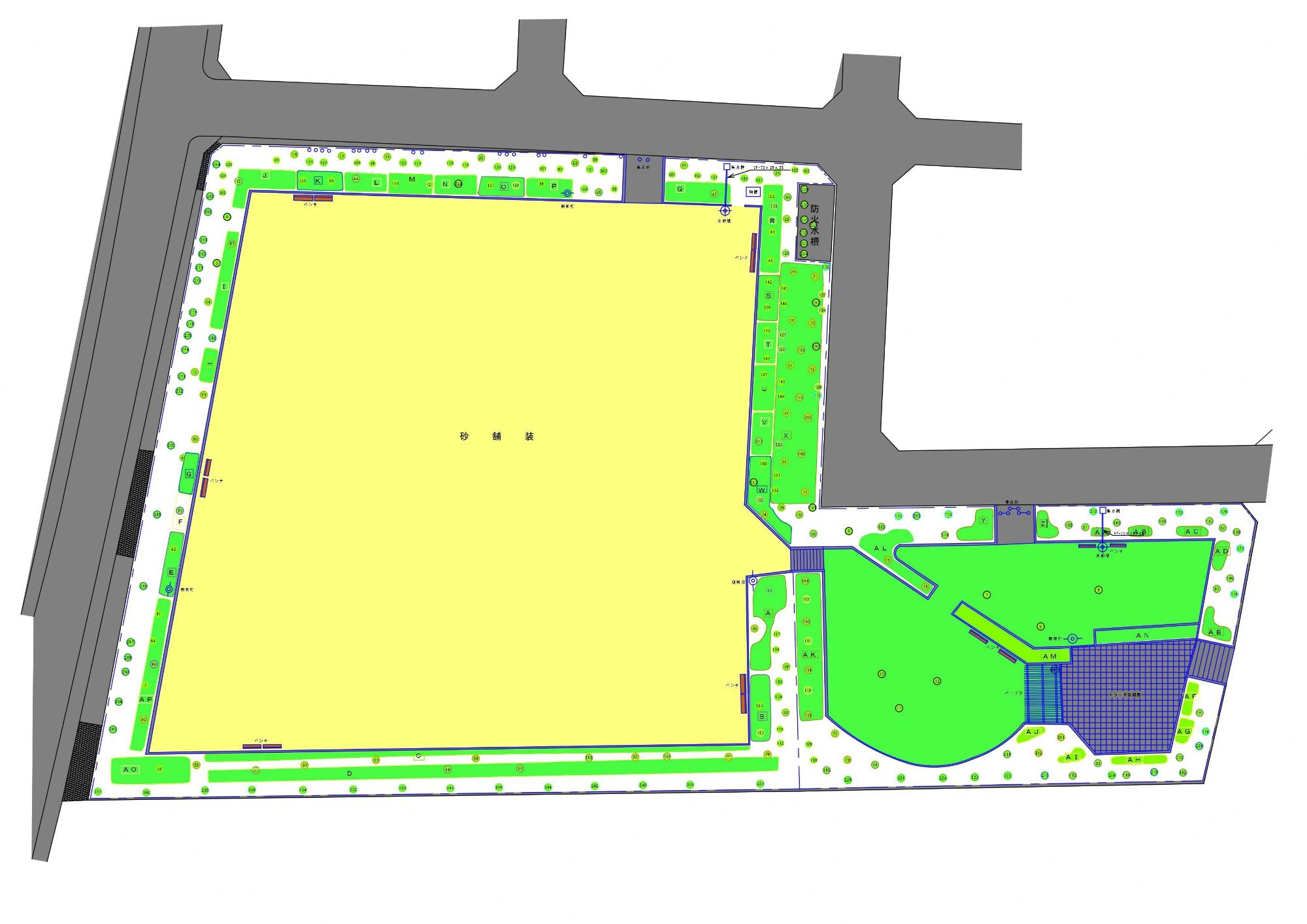小川東第1公園の平面図