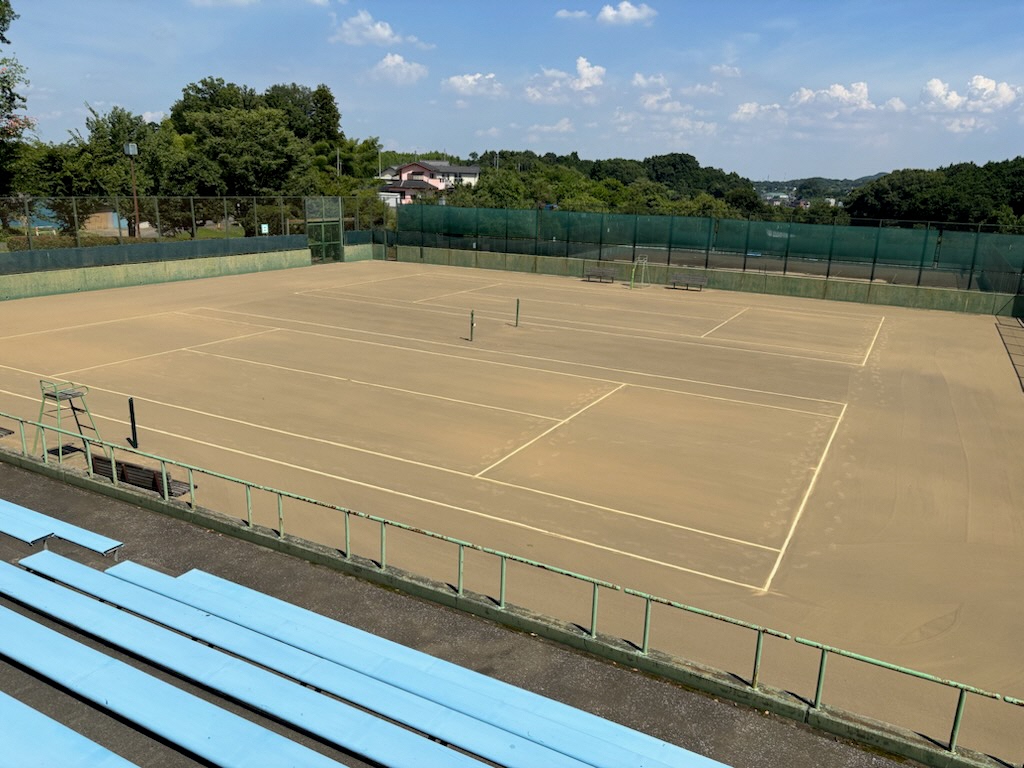 総合運動場テニスコート（A・Bコート）整地改修後