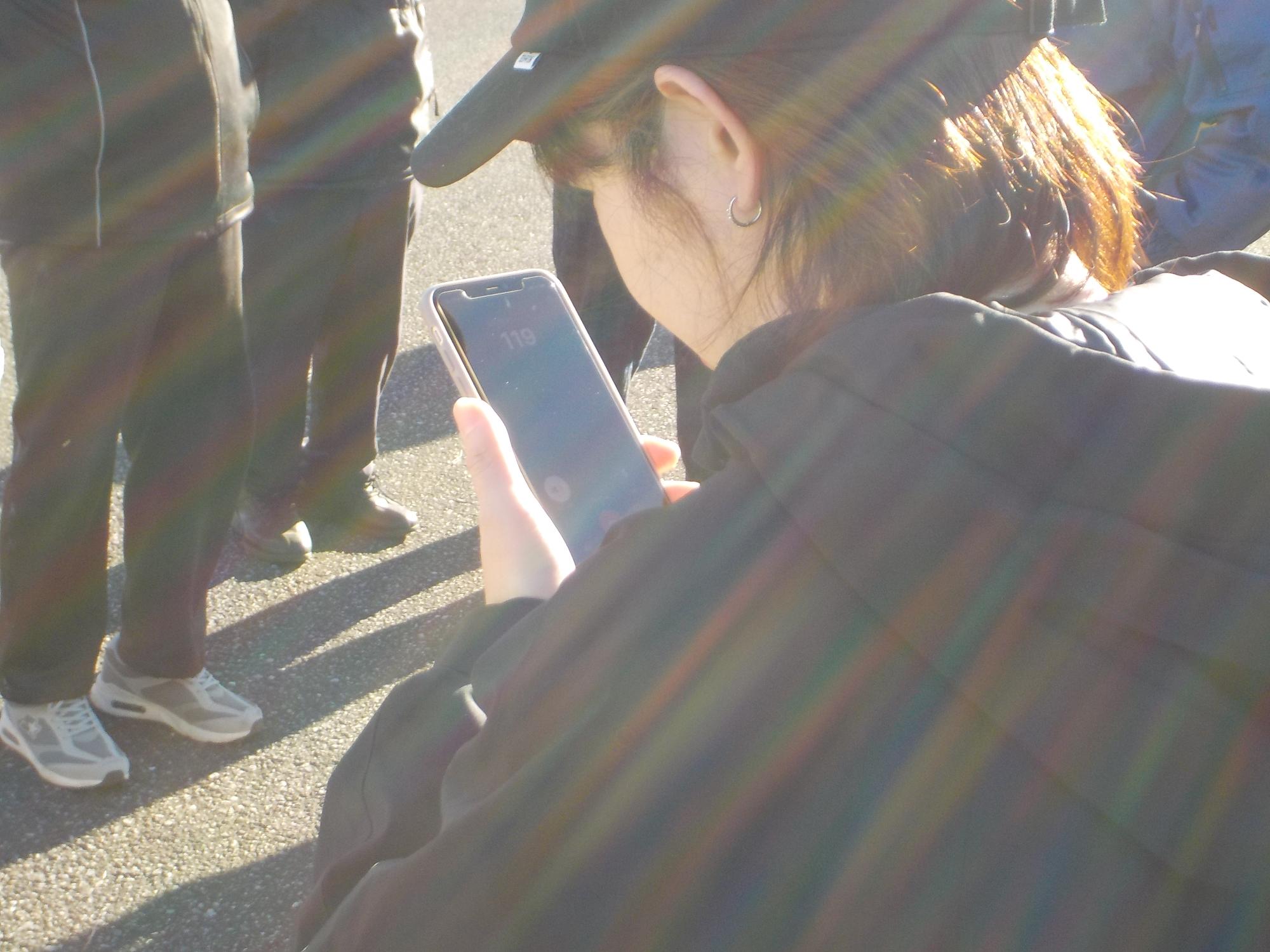 119番通報訓練 スピーカーで皆さんと共有！