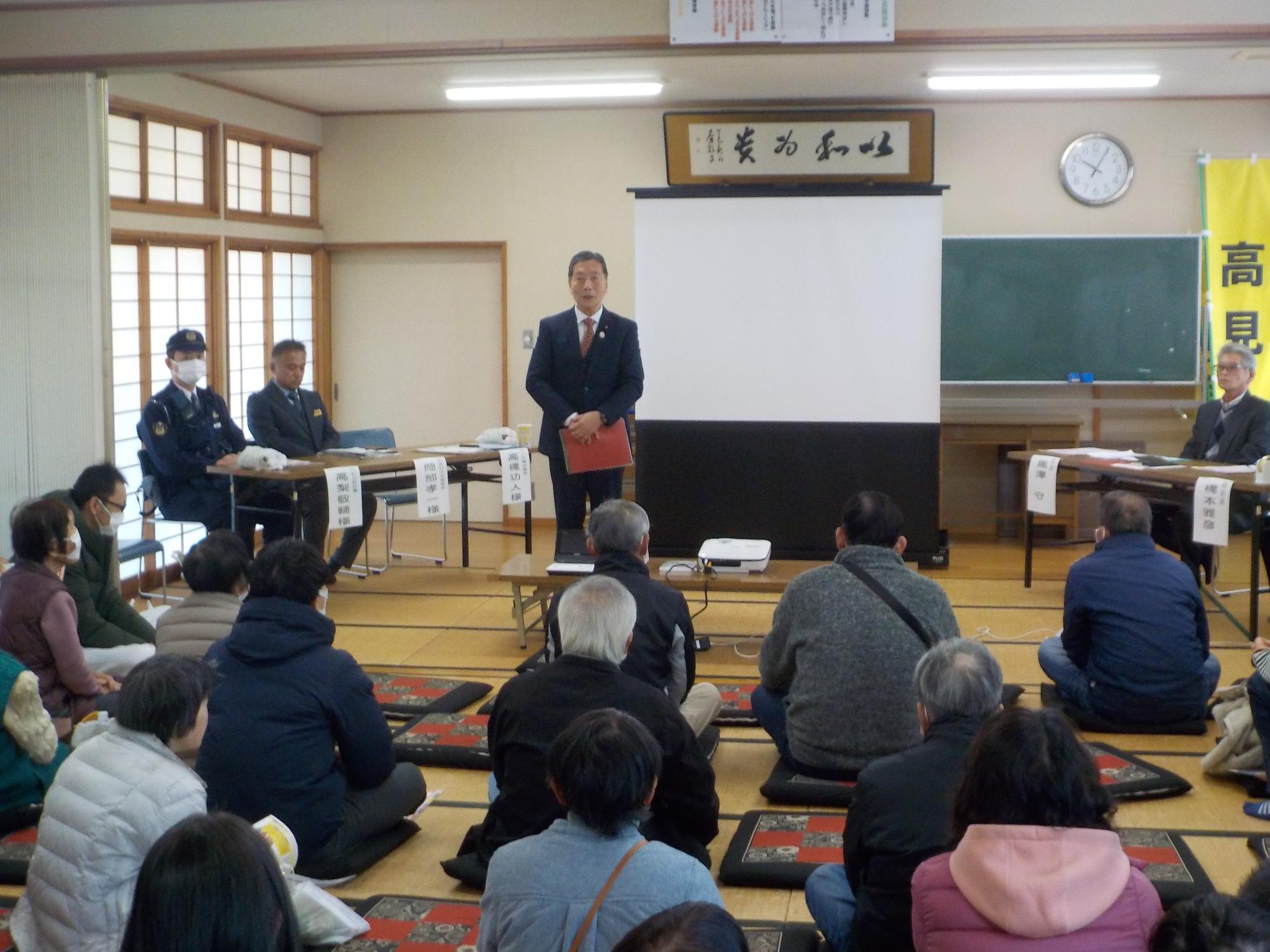 高橋議長（地元議員）のあいさつ
