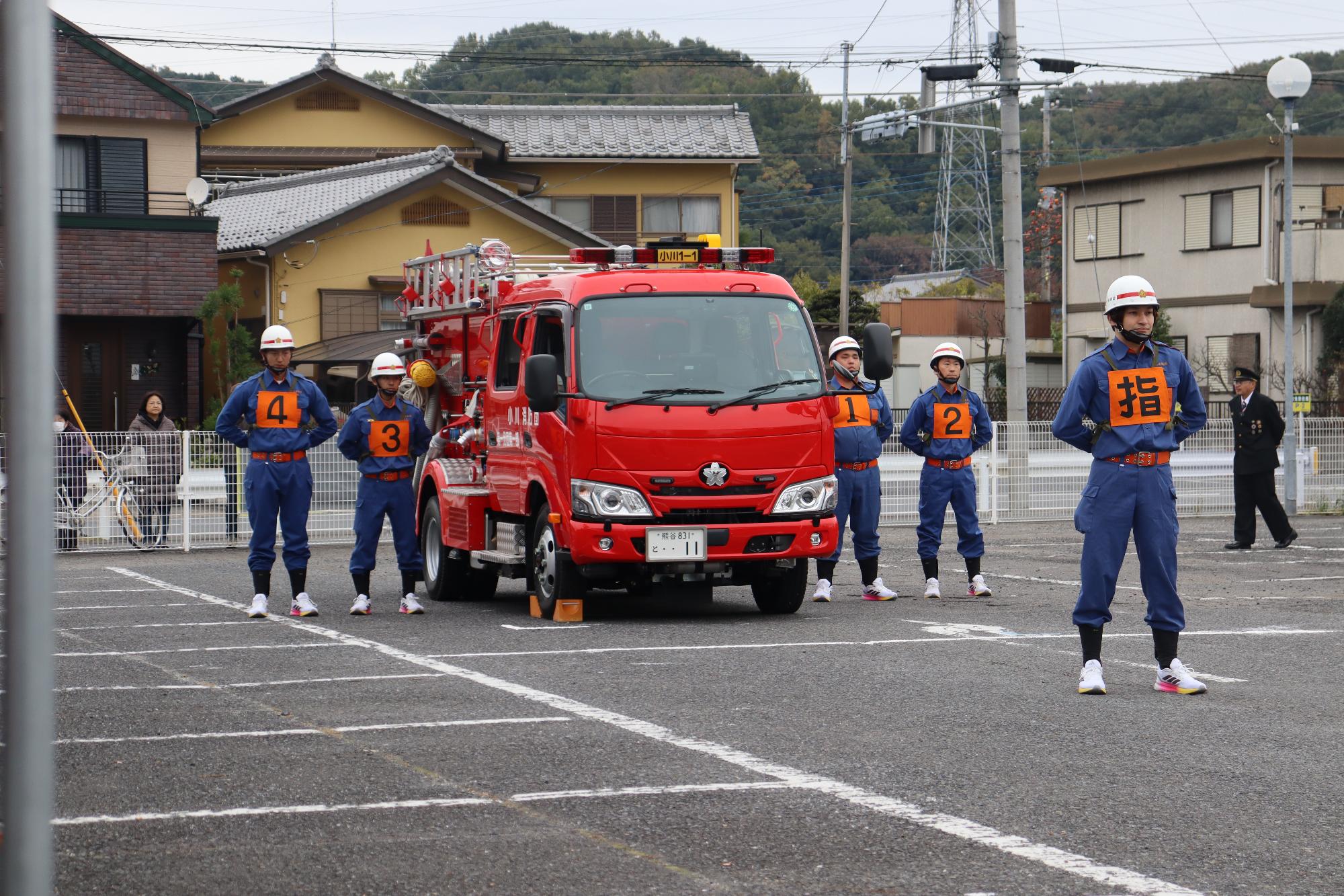 消防ポンプ操法、始まります。