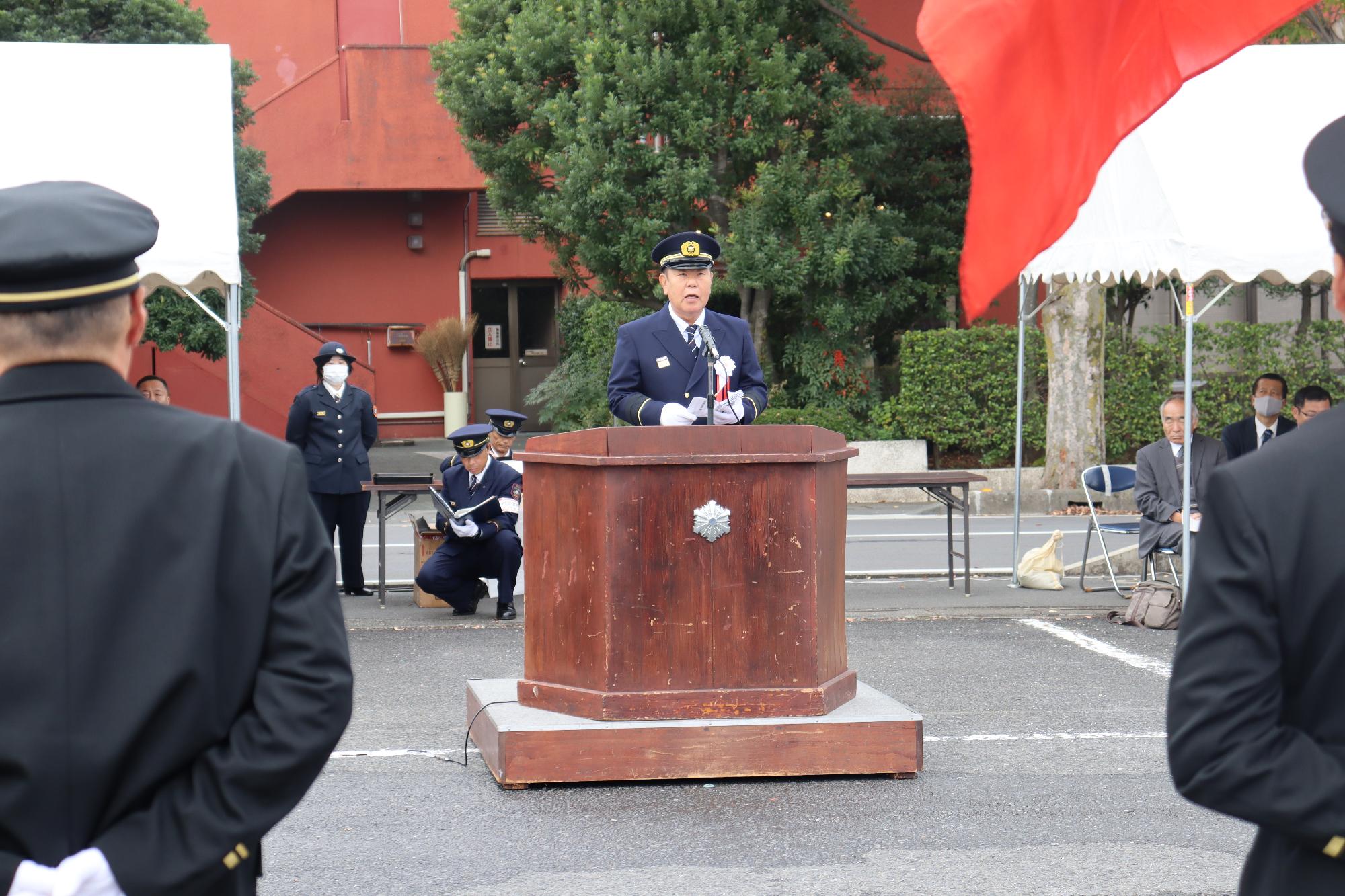 島田町長（点検者）による講評・訓示